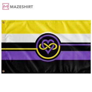 Polyamory Pride Nonbinary Wall Flag 1
