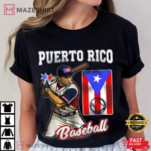 Puerto Rico Baseball PR Boricua Player T Shirt 2