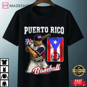 Puerto Rico Baseball PR Boricua Player T Shirt 4