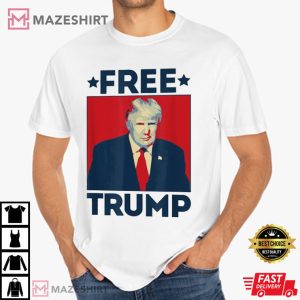 Free Trump Pop Art Portrait Retro Vintage T Shirt 1