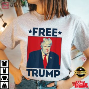 Free Trump Pop Art Portrait Retro Vintage T Shirt 3