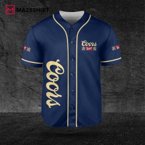 Coors Banquet Beer Lovers Blue Baseball Jersey 2