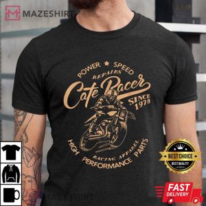 Vintage Cafe Racer Motorcycle Racing Bikers Gift T Shirt 2