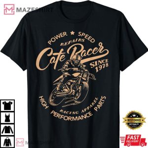 Vintage Cafe Racer Motorcycle Racing Bikers Gift T Shirt 4