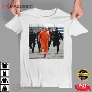 Donald Trump Running Away From Cops In Orange Jumpsuit T Shirt 4