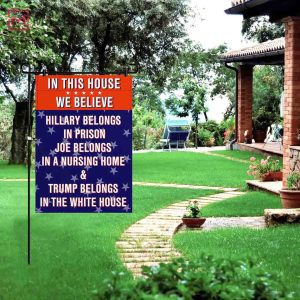 Anti Biden Hillary Support Donald Trump Garden Flag 2