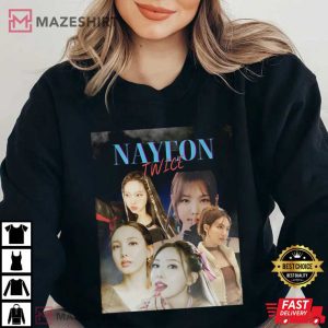 Twice Nayeon 90s Vintage Collage Fan Gift T Shirt 3