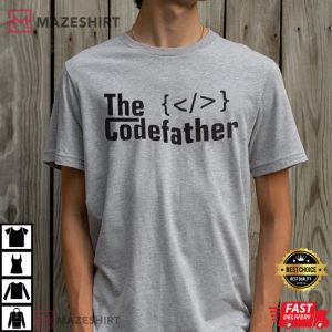 The Codefather Programmer Developer Gift For Unisex T Shirt 3