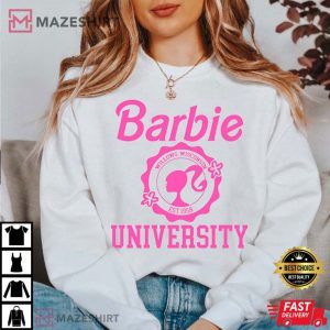Barbie Doll University Crewneck Fan Gift T Shirt 1