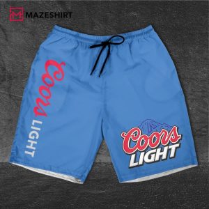 Coors Light Blue Shorts Hawaiian Beer Shorts 1 1