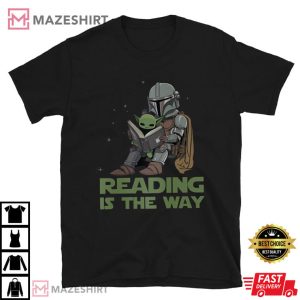 Mandalorian Baby Yoda Teacher Reading T Shirt 3