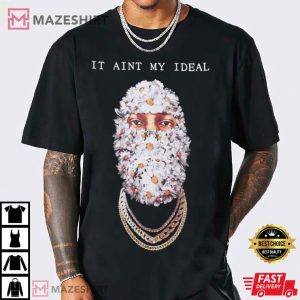 Hip Hop Flower Mask High End Fashion T Shirt 2
