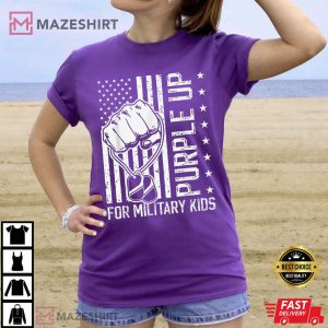 Purple Up For Military Kids Best T Shirt 2