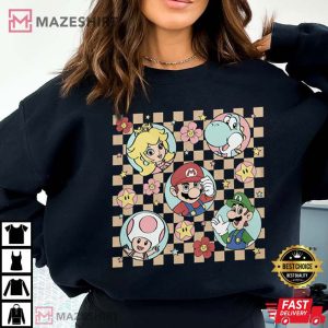 Super Mario Game Cute Vintage 90s Kids Gift T Shirt 3