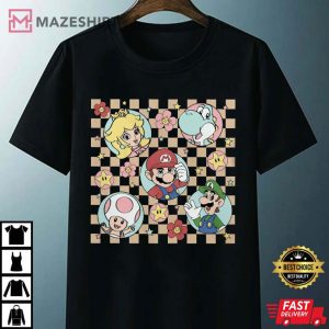 Super Mario Game Cute Vintage 90s Kids Gift T Shirt 4