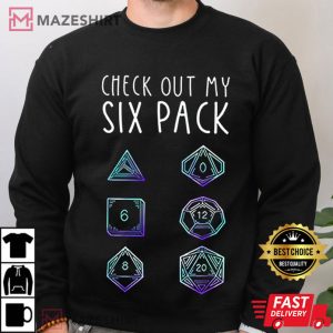 Funny Nerdy Gamer Check Out Six Pack T Shirt 3