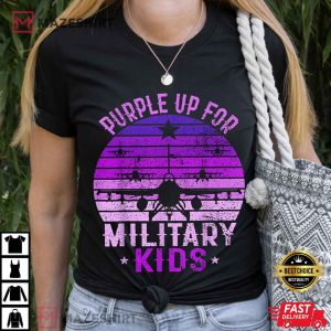 Purple Up For Military Kids Military Child Month 2023 T Shirt 1