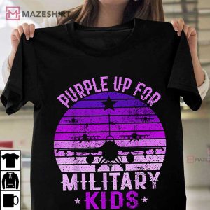 Purple Up For Military Kids Military Child Month 2023 T Shirt 3