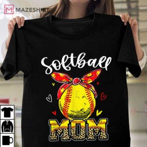 Softball Mom Headband Softball Ball Mothers Day T Shirt 1