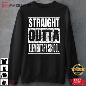 Straight Outta Elementary School Graduation Class 2023 T Shirt 1