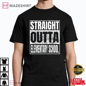 Straight Outta Elementary School Graduation Class 2023 T Shirt 3