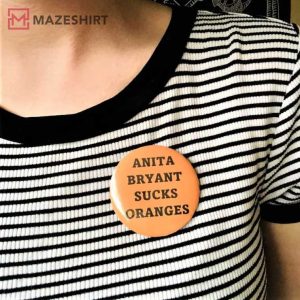 Anita Bryant Sucks Oranges Button LGBTQ 1970s Button 1