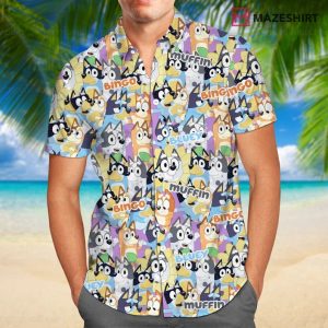 Bluey And Bingo Men Hawaiian Shirt 3