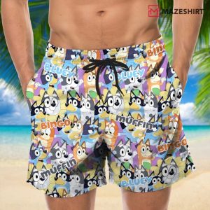 Bluey And Bingo Men Hawaiian Shirt 4