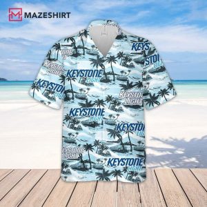 Summer Vibes Keystone Light Beer Island Pattern Hawaiian Shirt 2