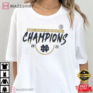 Notre Dame Fighting Irish Womens Basketball 2023 ACC T Shirt 1