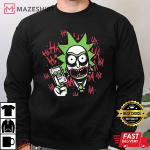 Joker Rick Sanchez Morty Card Rick And Morty T Shirt 3