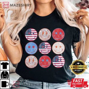 American Smiley Face Independence Day T Shirt 3