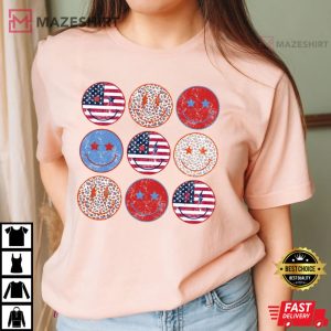 American Smiley Face Independence Day T Shirt 4