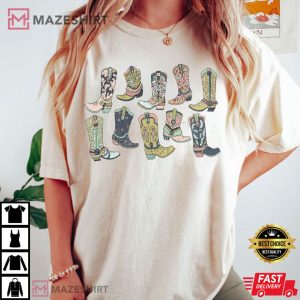 Cowgirl Boots Comfort Colors T Shirt 2