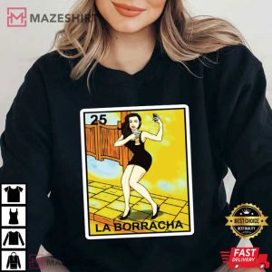 La Borracha Funny Mexican Loteria Theme Style T Shirt 2