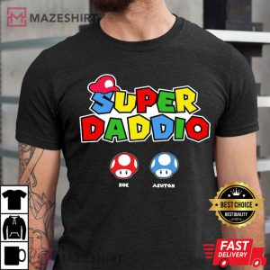 Personalized Super Daddio Father's Day Funny T Shirt 2