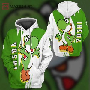 Super Mario Happy Yoshi 3D Hoodie