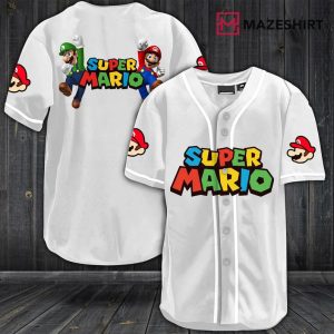 Super Mario Ash Baseball Jersey