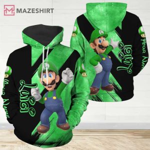 Super Mario Luigi Personalized 3D Hoodie
