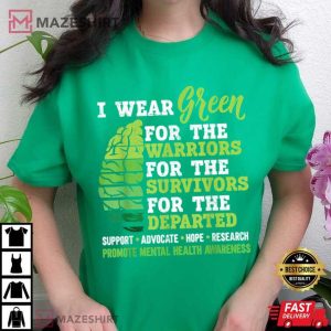 I Wear Green For Mental Health Awareness Fight The Stigma T Shirt 1