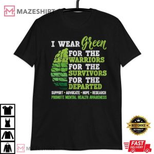 I Wear Green For Mental Health Awareness Fight The Stigma T Shirt 4