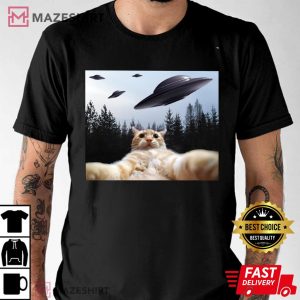 UFO Funny Cat Gift For Cat Lover T shirt 1