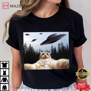 UFO Funny Cat Gift For Cat Lover T shirt 2