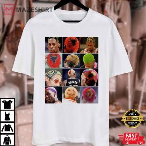 Hairstyles Of The Worm Dennis Rodman T Shirt 3