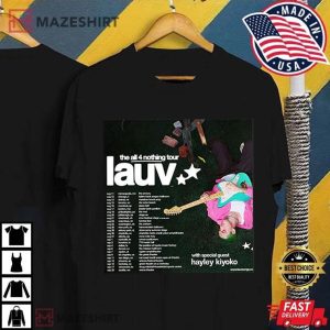 Lauv The All For 4 Nothing Date 2023 New Tour T Shirt 3