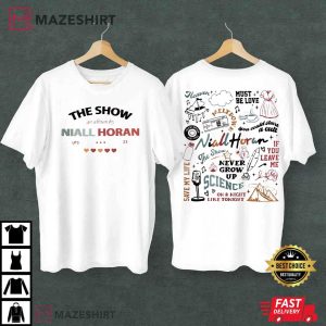 Niall Horan The Show Album Track List T Shirt 2