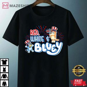 Red White and Bluey, Heeler Family T Shirt 2
