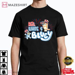 Red White and Bluey, Heeler Family T Shirt 4