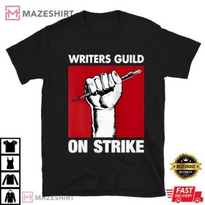 Writers Guild Of America On Strike T Shirt 1