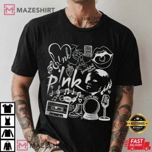 Pink Trustfall Merch Album T Shirt